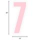 Blush Pink Number (7) Corrugated Plastic Yard Sign, 30in